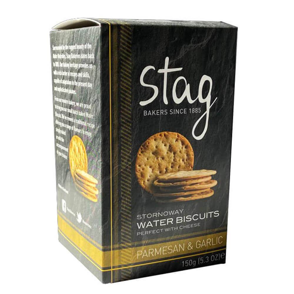 Stag Stornoway Parmesan & Garlic Water Biscuits 150g